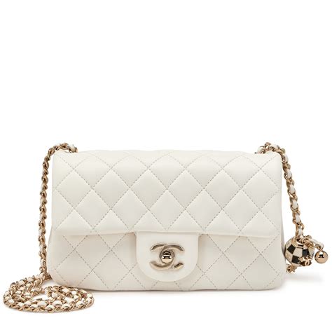 white chanel mini bag|Chanel mini flap bag beige.